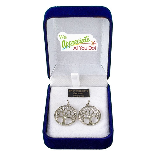 Tree of Life Earrings with Crystals from Swarovski®