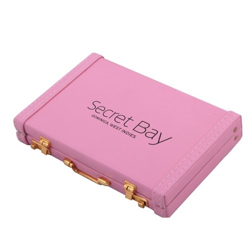 Pink Mini Briefcase Business Card Holder