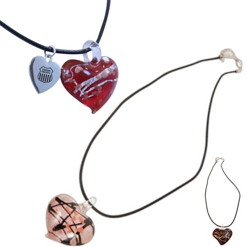 Dichro Heart Necklaces