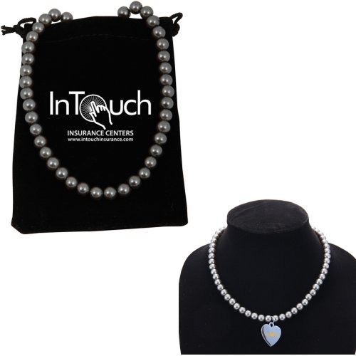 Charcoal Glass Pearl Necklace