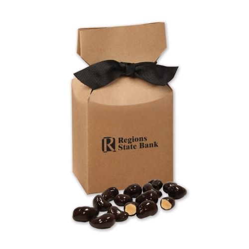 Dark Chocolate Sea Salt Cashews in Kraft Premium Delights Gift Box