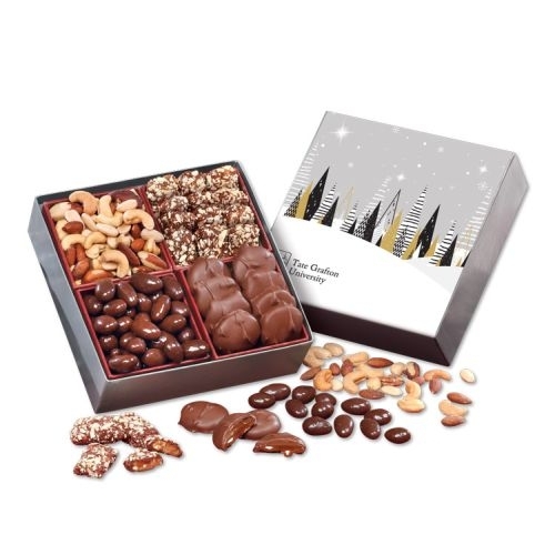 Gourmet Holiday Gift Box with Winter Trees Sleeve
