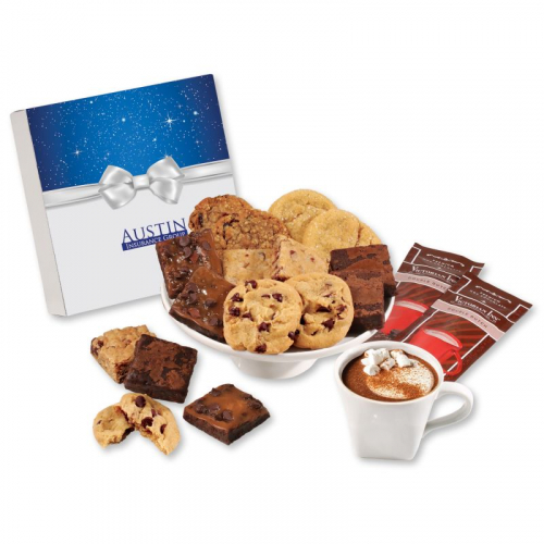 Bow Gift Box w/Gourmet Cookie & Brownie