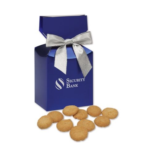 Gourmet Bite-Sized Snickerdoodle Crisp Cookies in Blue Premium Delights Gift Box