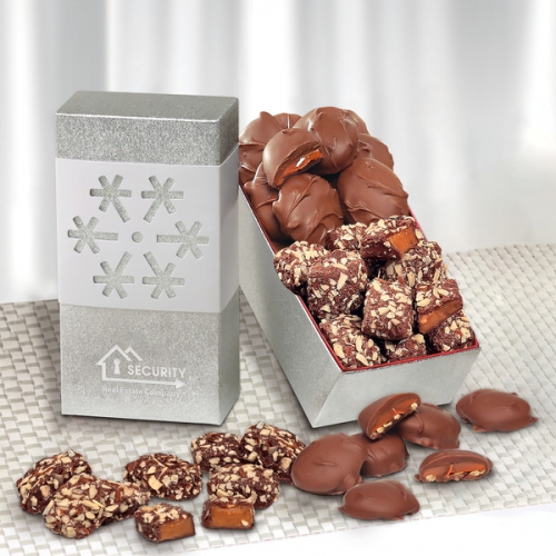 Toffee & Turtles in Snowflake Gift Box - 3 Day Express