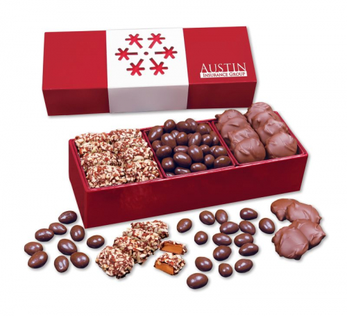 Red Trio of Sweets Gift Box