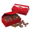 Chocolate Covered Almonds & Chocolate Sea Salt Caramels in Red Magnetic Closure Box