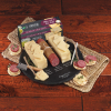 Round Slate Serving Plate with Shelf-Stable Cheese & Sausage
