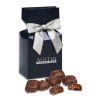 Chocolate Sea Salt Caramels in Navy Premium Delights Gift Box