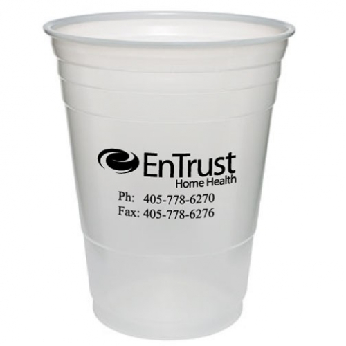 16 Oz. Clear Plastic Party Cup (Silk Screen)