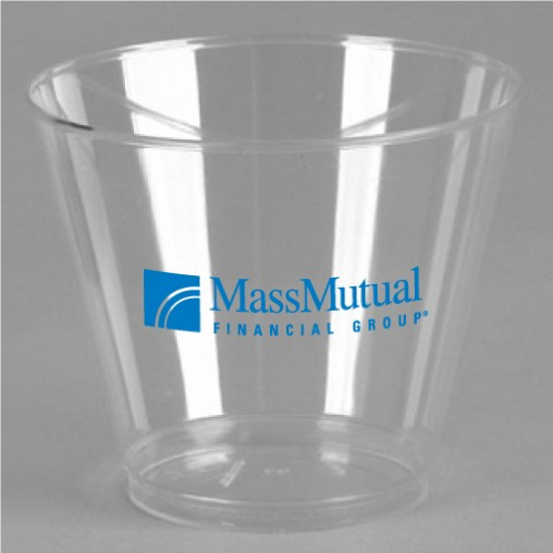 9 Oz. Crystal Clear Plastic Squat Cup
