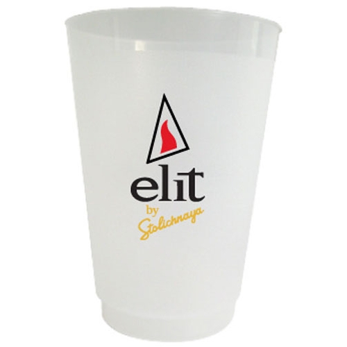 14 Oz. Frost Flex Plastic Cup (Silk Screen Printing)
