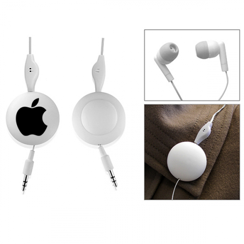 I-Bean Retractable Headphones with microphone and on/off button