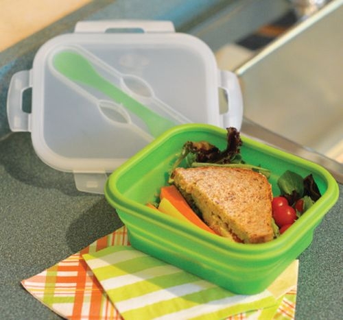 Gourmet Collapsible Silicone Lunch Box Container 5 x 7.5