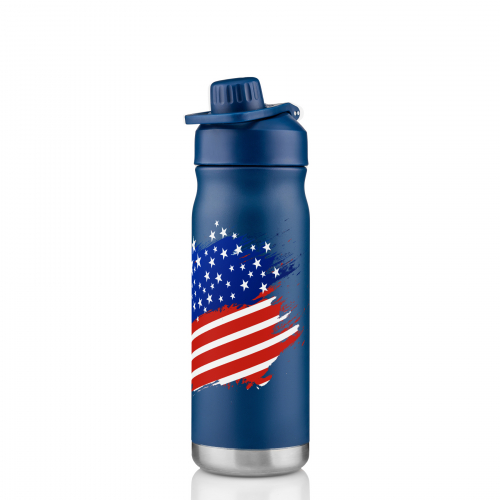 20 oz. Patriot Powder Coated Stainless Steel Vacuum Insulated Bottle