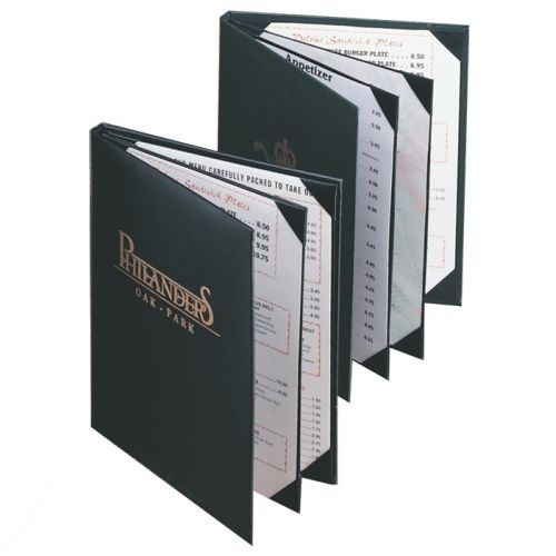 Leatherette Book Style 4 View Menu Cover (8 1/2