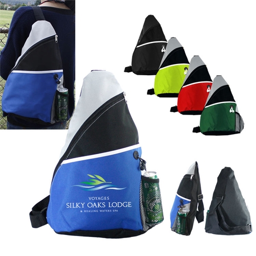 600D Poly Tri Tone Sling Pack with E-Port
