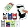 Silicon smartphone wallet with removable microfiber screen cleaner