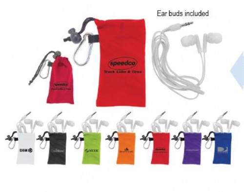 Tech Accessories - Ear Buds - Microfi ber Ear Bud Pouch