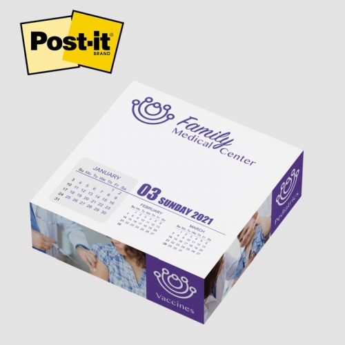 Post-it® Custom Printed Notes Calendar Cubes
