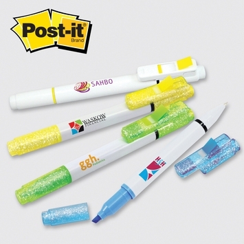 Post-it® Custom Printed Flag+ Pen and Highlighter Combo