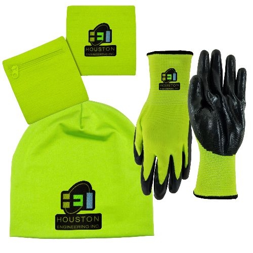 Hi-Vis 3 In 1 Band-Nitrile Gloves-Performance Beanie Combo