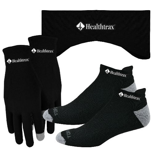 Performance Runners Text Gloves-Earband-Socks Combo