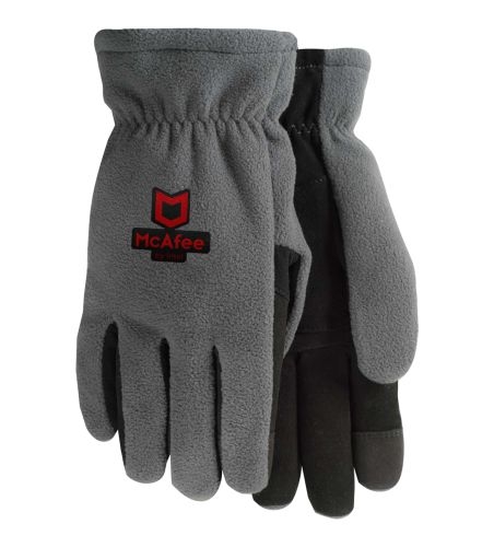 Winter Lined Fleece Text Gloves