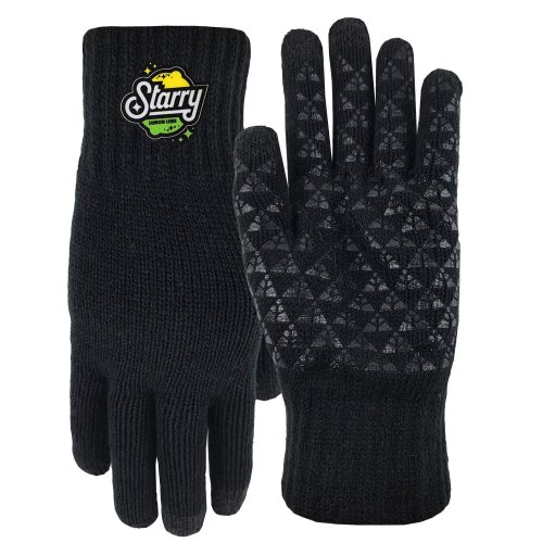 Deluxe Knit Text Gloves with Grip Palm (Blank)