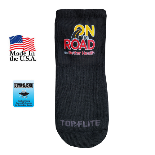 Top-Flite Seamless Toe No Show Socks with Oversized DTF