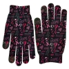 Full Color Pink Ribbon Image Text Gloves
