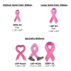 Stock Embroidered Pink Ribbon Stickers