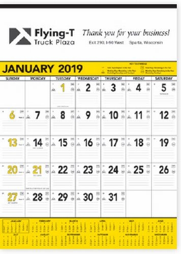 Triumph® Calendars Black & White Contractor Memo