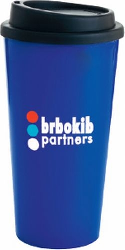 Double Wall PP Tumbler with Black Lid—17 oz.