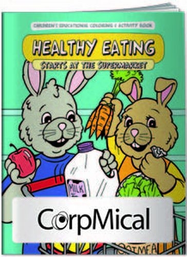 Coloring Books Topics Shown: Healthy Eating