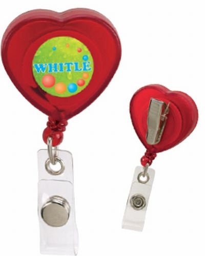 Caring Heart Retractable Badge Holder