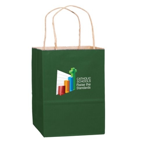 Matte Color Paper Shopper Tote Bag w/ Full Color (8