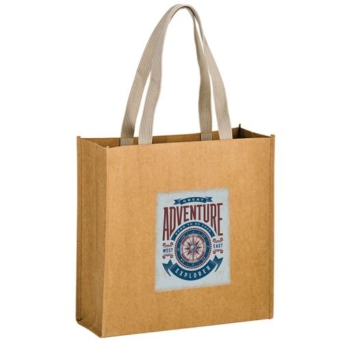 TIDAL WAVE - Washable Kraft Paper Tote Bag w/ Web Handle (13