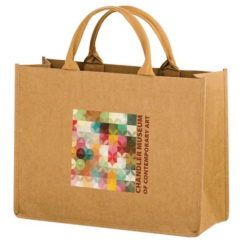 HURRICANE - Washable Kraft Paper Tote Bag w/ Contoured Handles (16