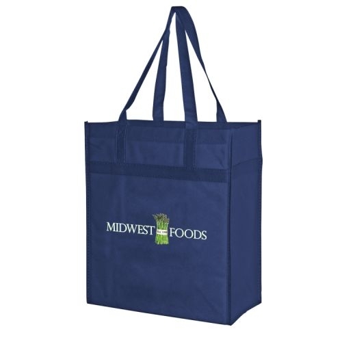 Heavy Duty Non-Woven Grocery Tote Bag w/ Insert and Full Color (13