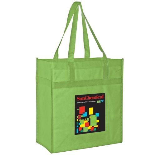 Heavy Duty Non-Woven Grocery Tote Bag w/ Insert and Full Color (13