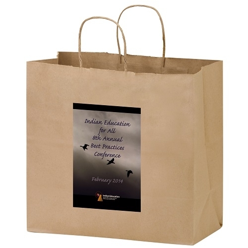 Natural Kraft Paper Carry-Out Bag w/ Full Color (13