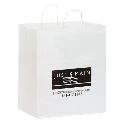 White Kraft Paper Carry-Out Bag (14 1/2