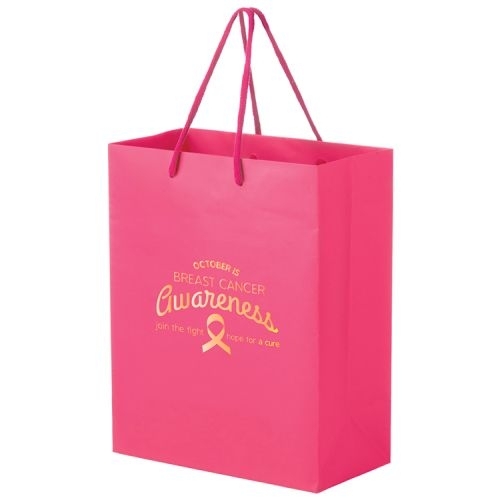 Breast Cancer Awareness Pink Matte Laminated Euro Tote Bag (8