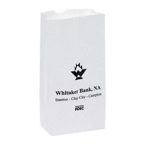 White Kraft Paper Popcorn Bag (Size 2 Lb.) - Flexo Ink