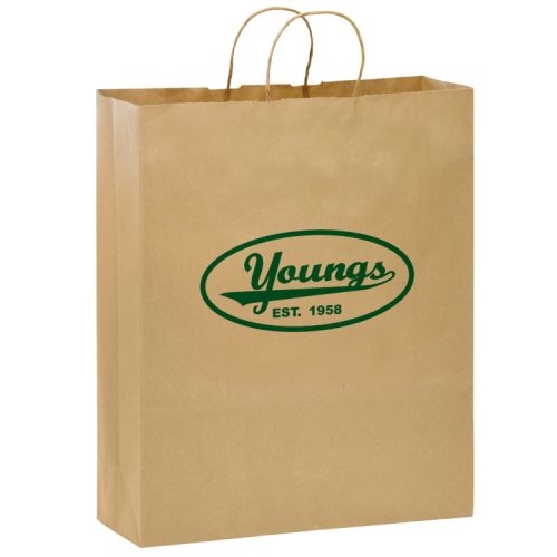 Natural Kraft Paper Shopper Tote Bag (16