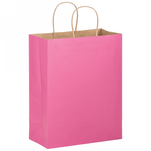 Breast Cancer Awareness Pink Matte Color Paper Shopper Bag (10
