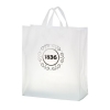 Clear Frosted Soft Loop Plastic Shopper Bag w/Insert (16