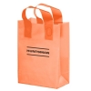 Color Frosted Soft Loop Plastic Shopper Bag w/Insert (10