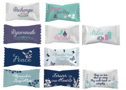 Pastel Buttermints in Funeral Home Assortment Wrappers